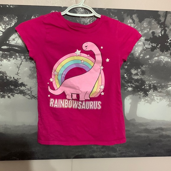Childrens Place Rainbowsaurus dinosaur t shirt 7/8 - Picture 2 of 4